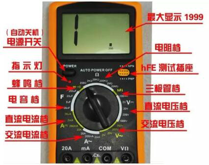 數(shù)字萬用表測量場效應管