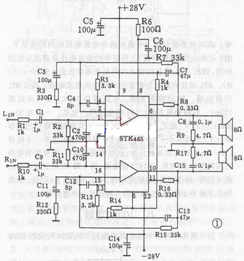 音頻功率放大器電路圖
