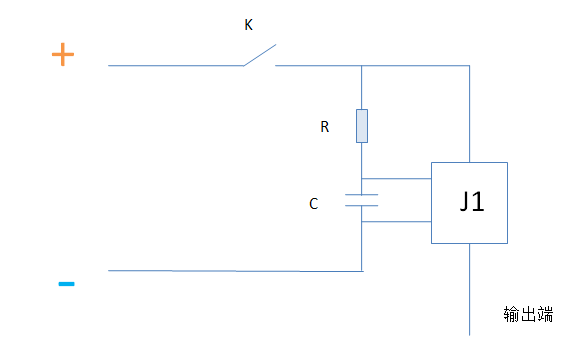 三極管電路表示延時(shí)開(kāi)關(guān)