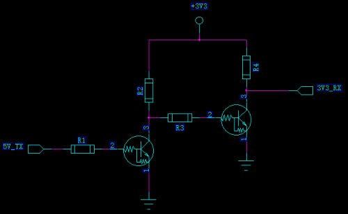 3.3V與5V串口通信電平轉(zhuǎn)換電路