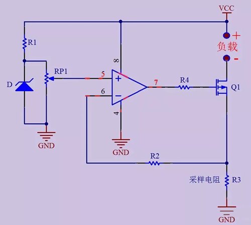 運(yùn)放 MOS管 恒流電路