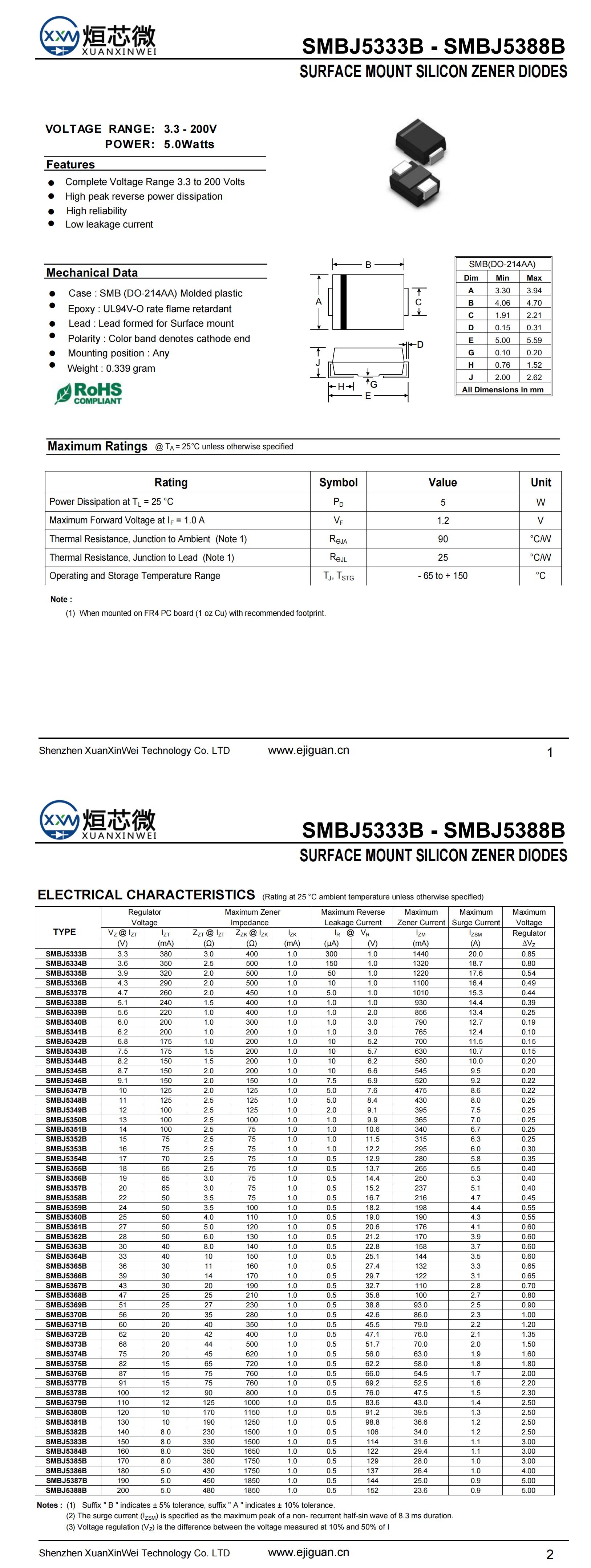 SMBJ5334B