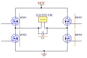 直流有刷電機 并聯(lián) 電容