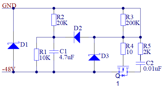 MOS管 電源緩啟動電路