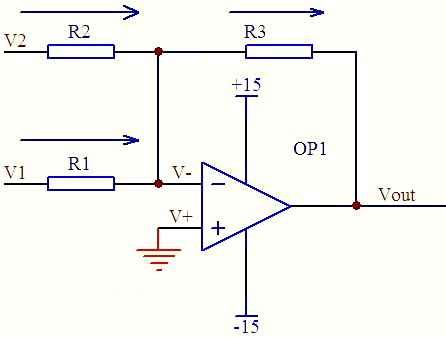 運(yùn)放加法器電路