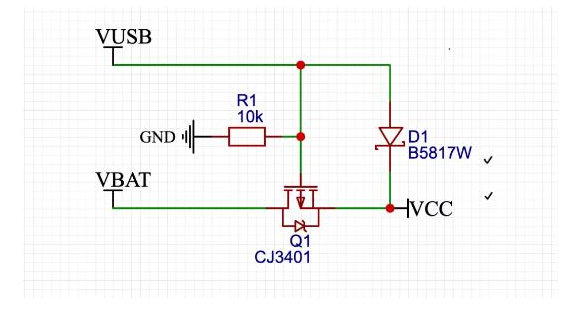 USB外接電源 鋰電池自動(dòng)切換電路