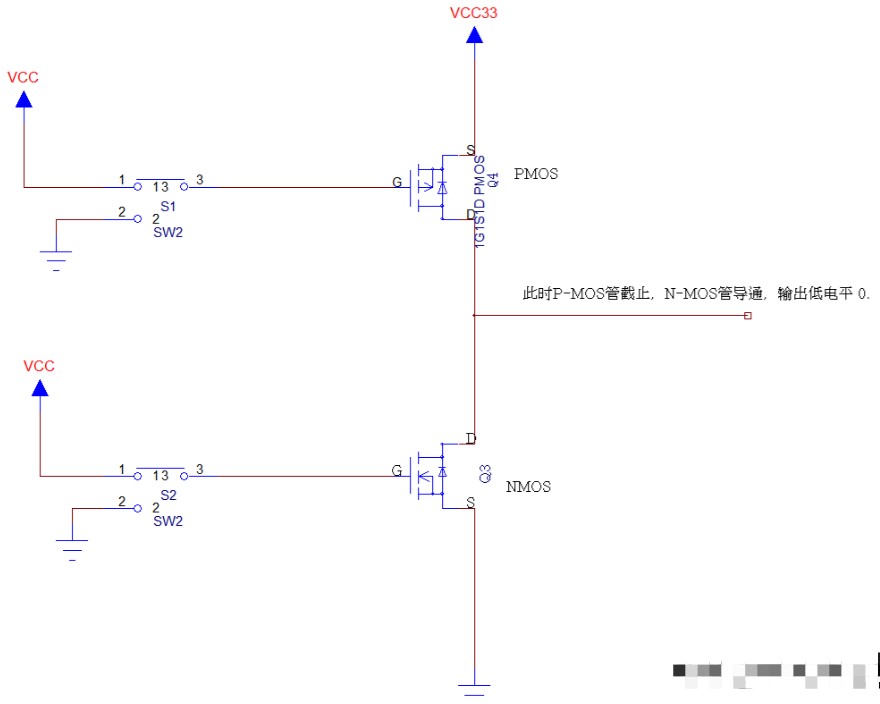 推挽輸出電路中電平高低