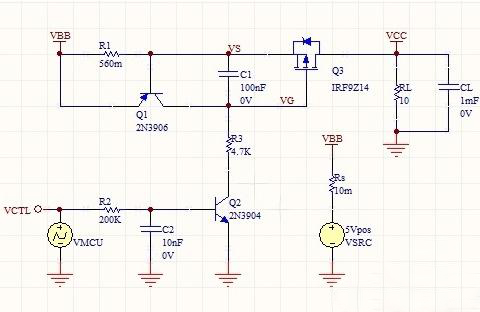 PMOS電源開(kāi)關(guān)電源 電壓瞬間拉低